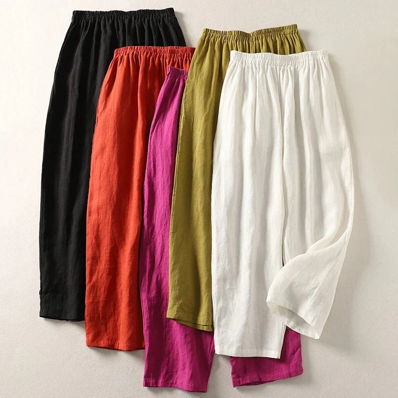 Vanessa 100% Linen Relaxed Pants