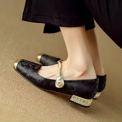 Isabella Pearl Strap Heels