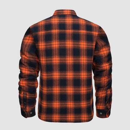 Douglas™ | Quilt-Lined Plaid Flannel Bomber Jacket
