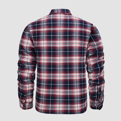 Douglas™ | Quilt-Lined Plaid Flannel Bomber Jacket