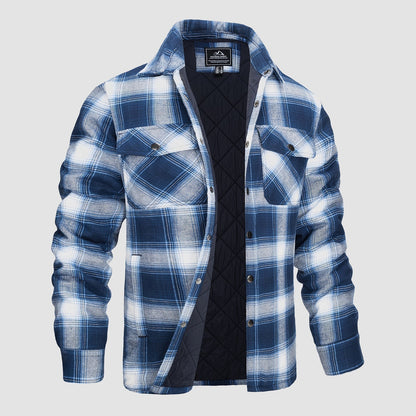 Douglas™ | Quilt-Lined Plaid Flannel Bomber Jacket