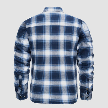 Douglas™ | Quilt-Lined Plaid Flannel Bomber Jacket