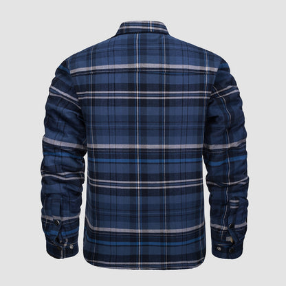Douglas™ | Quilt-Lined Plaid Flannel Bomber Jacket
