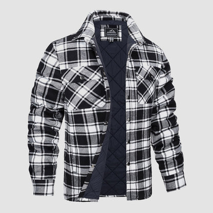 Douglas™ | Quilt-Lined Plaid Flannel Bomber Jacket