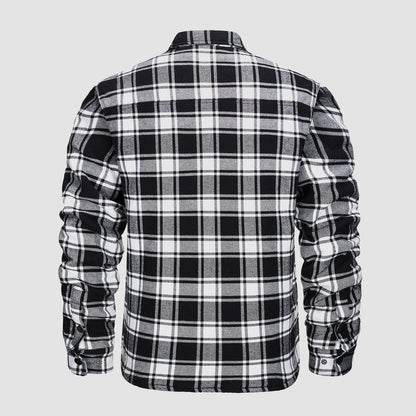 Douglas™ | Quilt-Lined Plaid Flannel Bomber Jacket