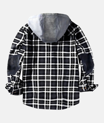 Dennis™ | Warm Sherpa-Lined Flannel Hooded Jacket