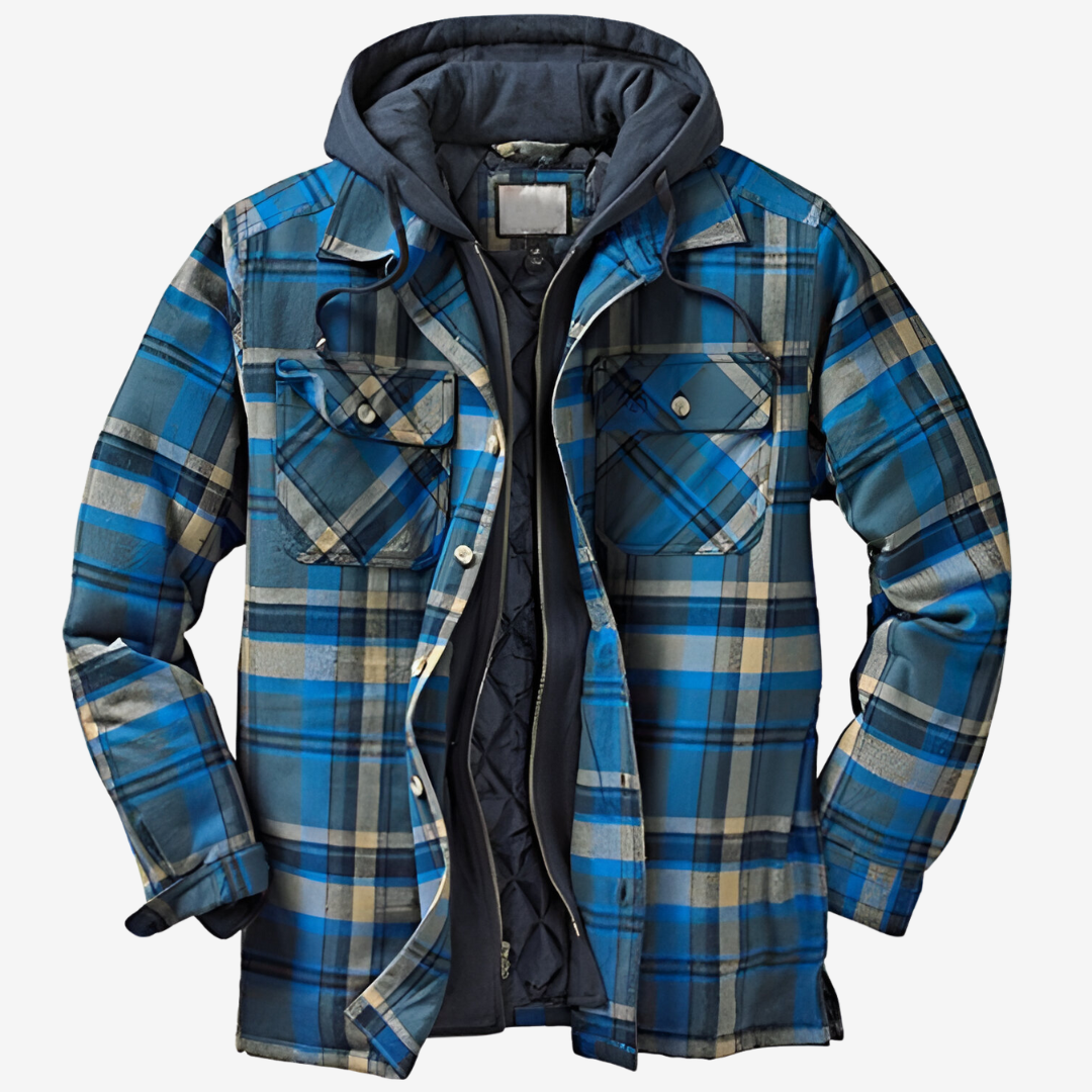 Henry™ | Warm Vintage Flannel Hooded Jacket