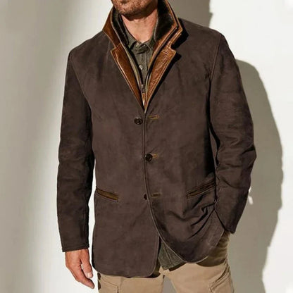 Arthur™ | Vintage Suede-Look Layered Blazer Jacket