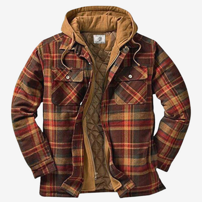 Henry™ | Warm Vintage Flannel Hooded Jacket