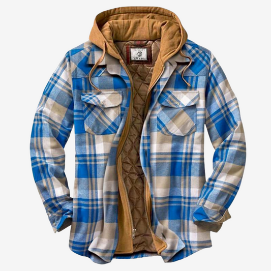 Henry™ | Warm Vintage Flannel Hooded Jacket