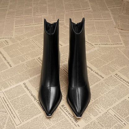 Mirza Chrome-Tip Ankle Boots