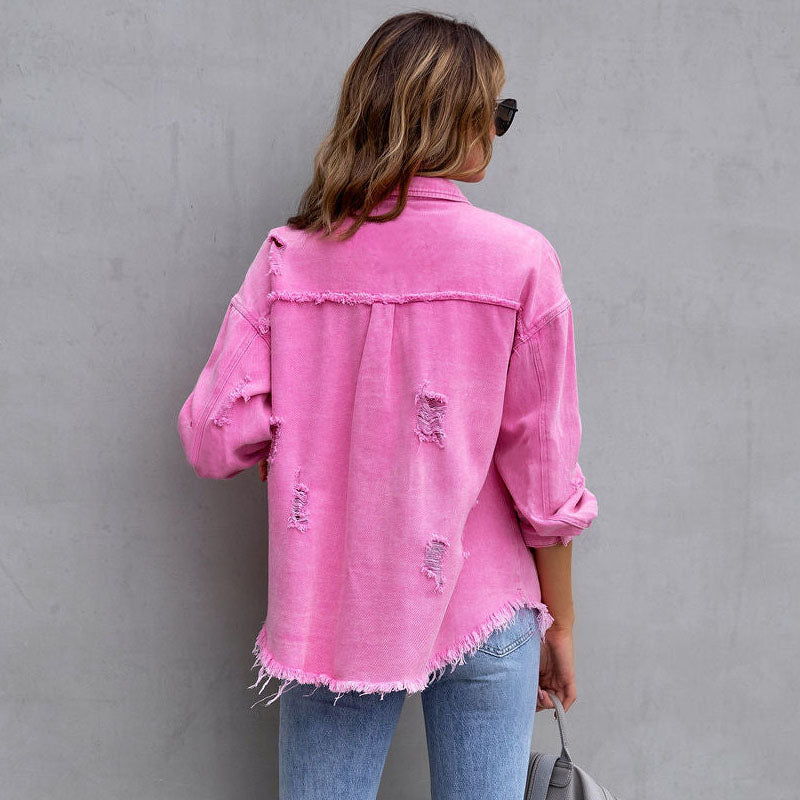 Alba Distressed Denim Jacket