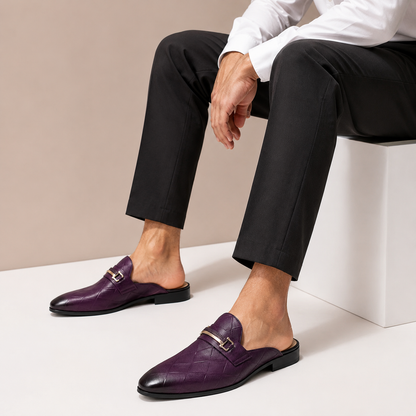 Tivaro Cowhide Leather Mules