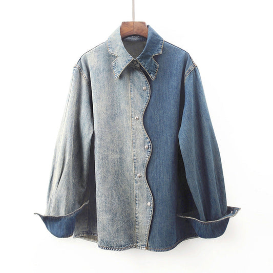 Clara Asymmetrical Denim Shirt