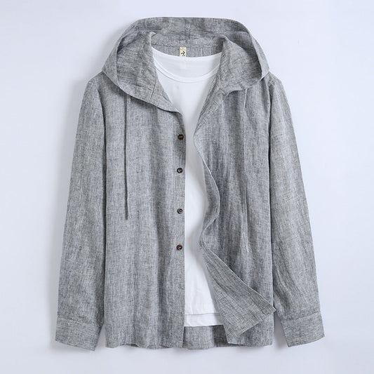 Lazaro Hooded Linen Shirt