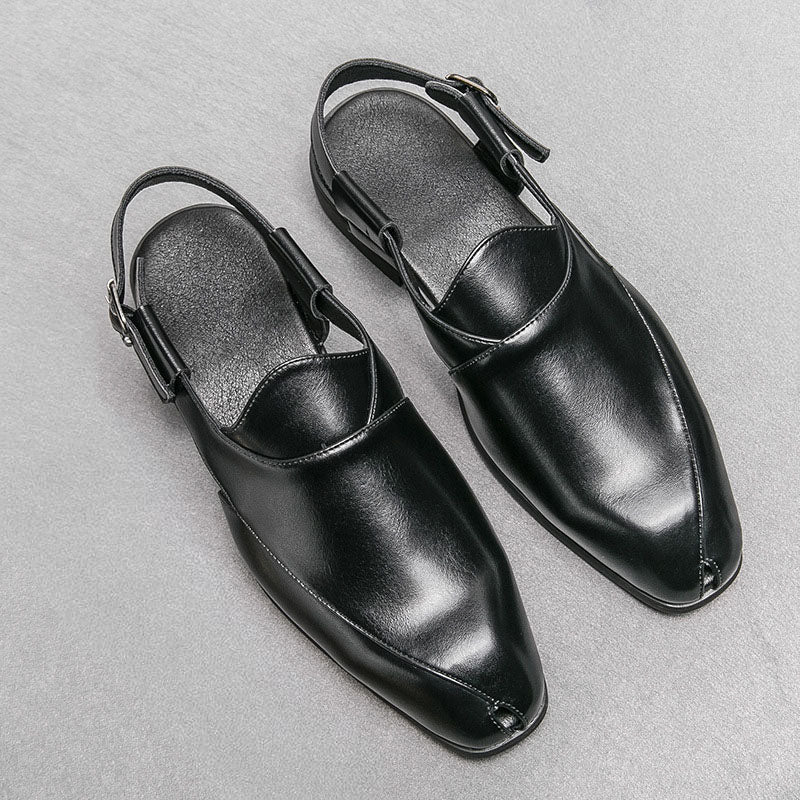 Aurelio Leather Slingback Shoes