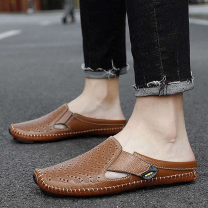 Giulio Perforated Leather Sandals