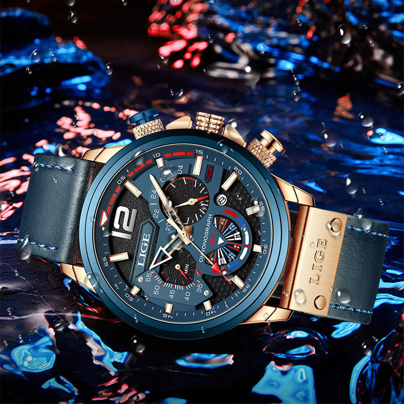 Valerio Chronograph Leather Watch