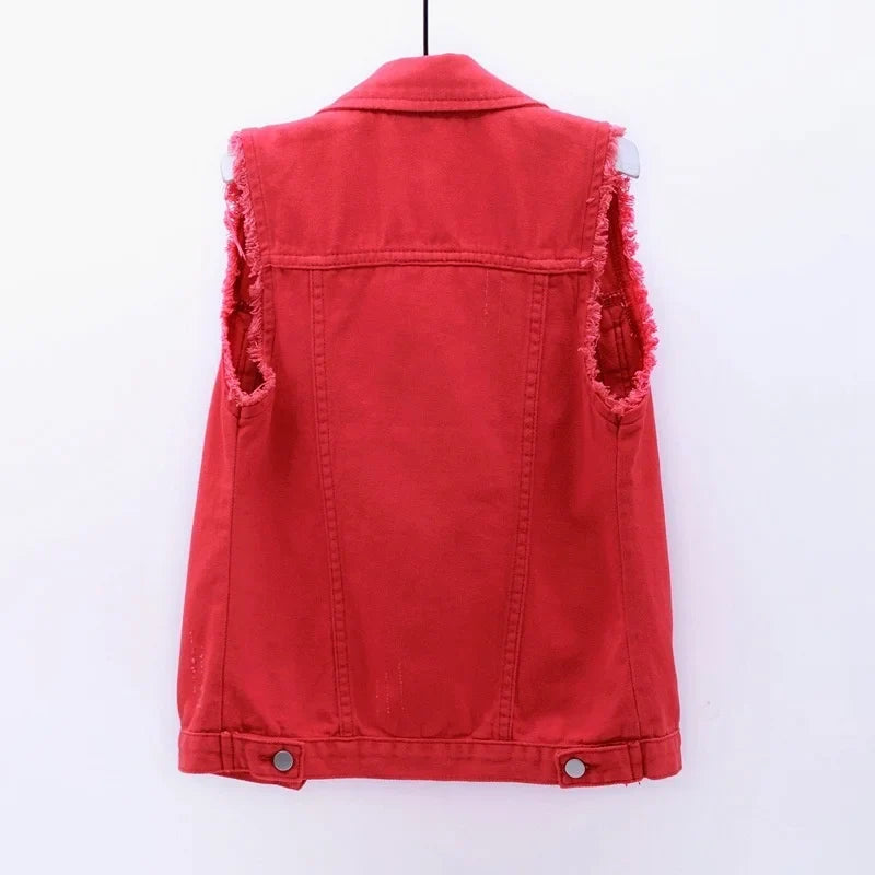 Liliane Cotton Denim Vest