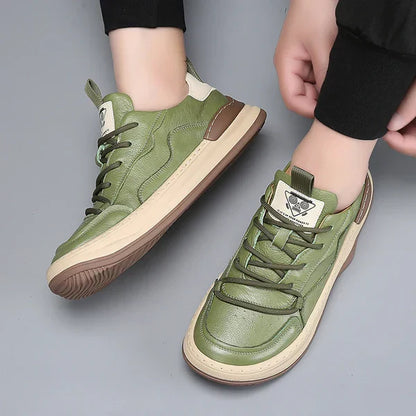 High-Sole Leather Shoes