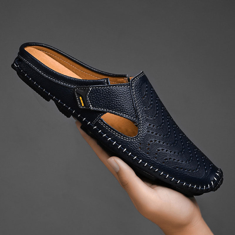 Giulio Perforated Leather Sandals