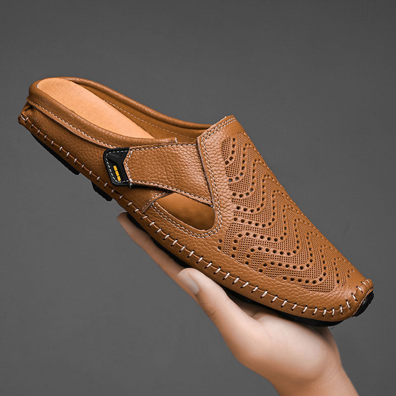 Giulio Perforated Leather Sandals