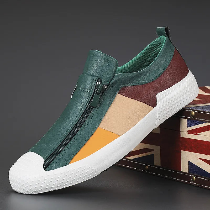 Leather Shoes with Zip
