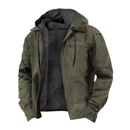 Isak™ | Warm Fleece Lined Hooded Vintage Jacket