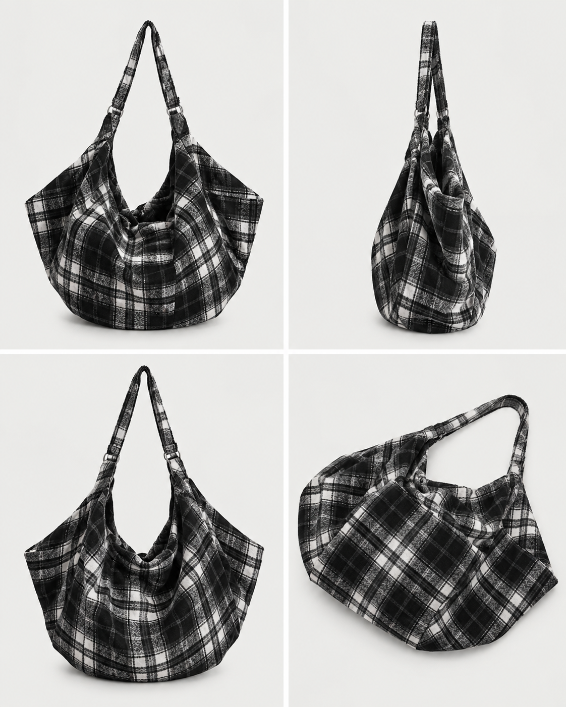 Mila Oversized Check Tote Bag