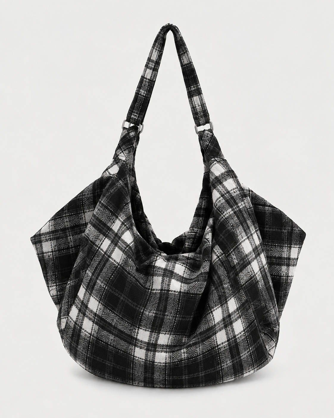 Mila Oversized Check Tote Bag