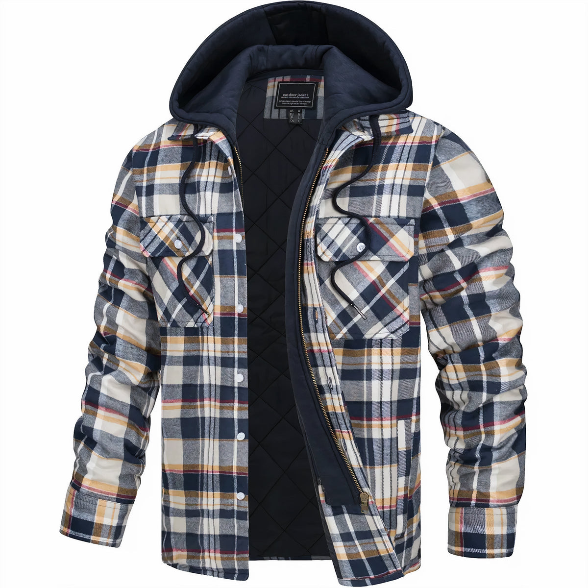 James™ | Classic Warm Checked Jacket with Zipper