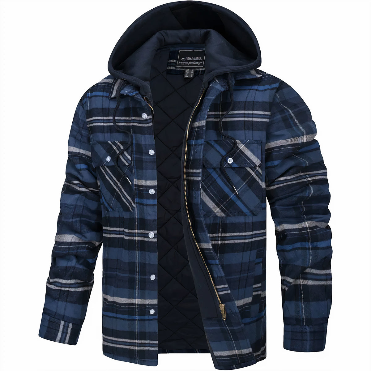 James™ | Classic Warm Checked Jacket with Zipper